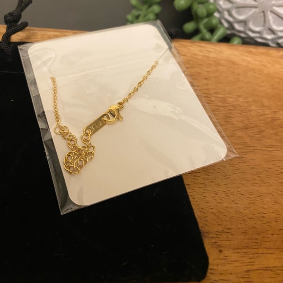 “J” NWT Gold tone bracelet with initial - Picture 2 of 2